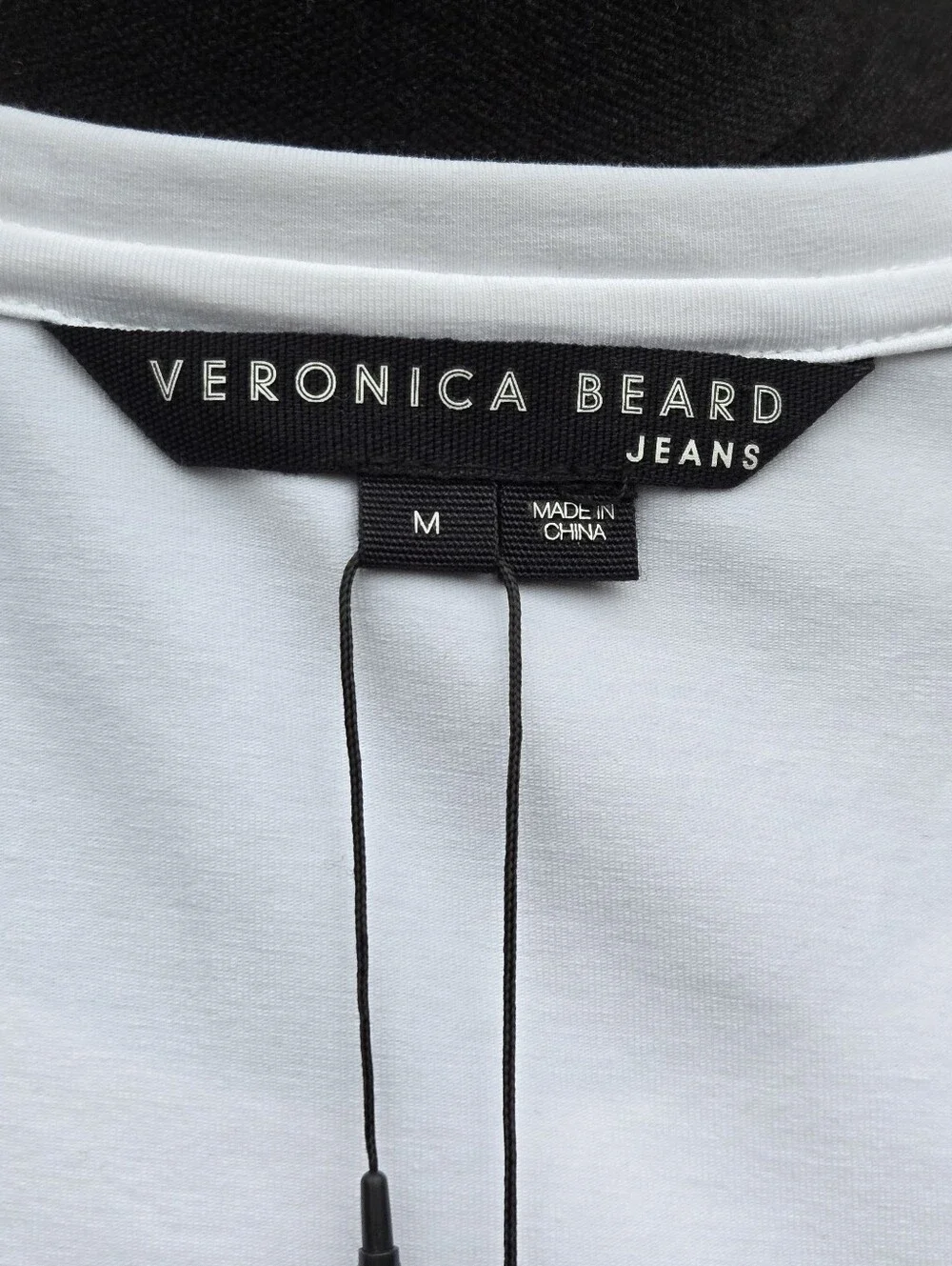 Veronica Beard Jeans Melany Dress White Camel Belted Utility NWT Size M